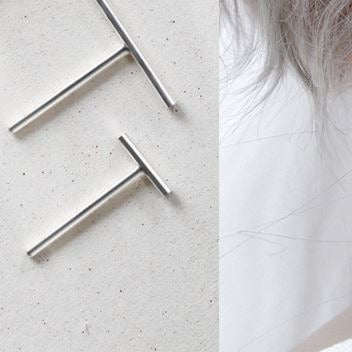 Minimalist stick stud earrings