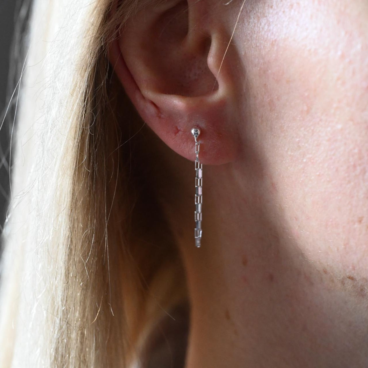 Delicate half-creoles made of chain, 925 silver
