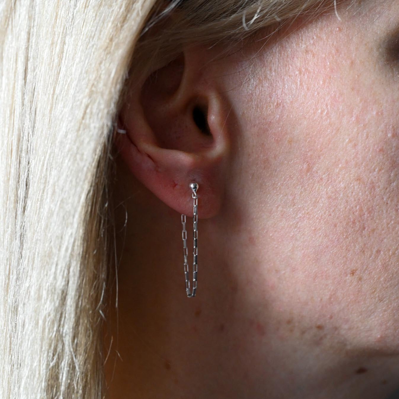 Delicate half-creoles made of chain, 925 silver