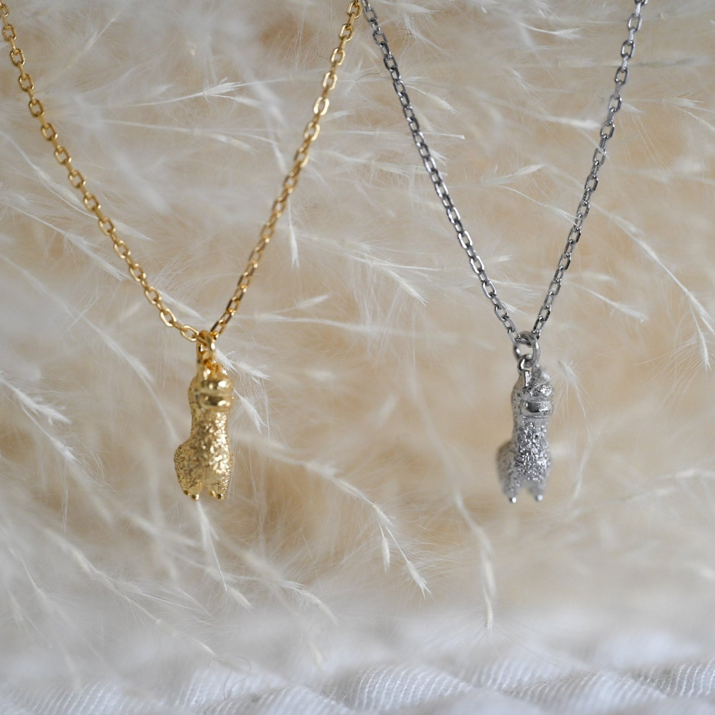 Cute Alpaca Necklace 925 Sterling Silver 18K Gold