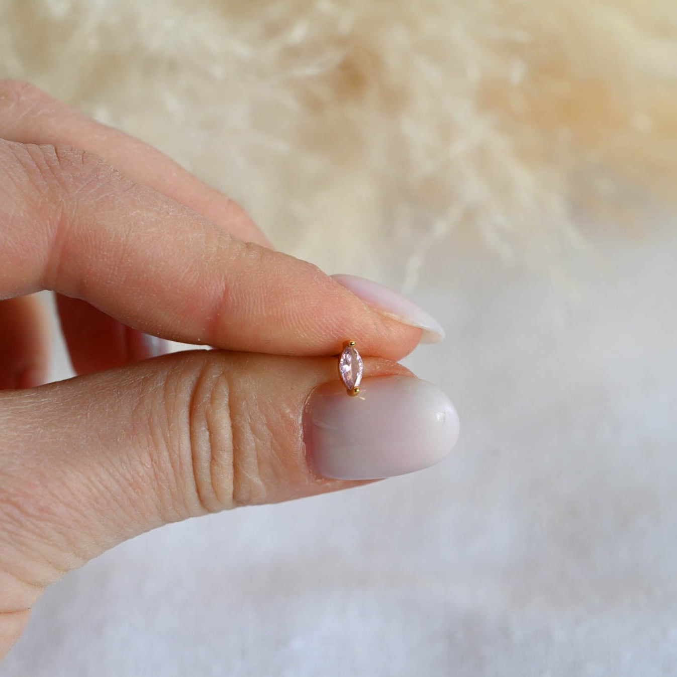 Asymmetrische Ohrstecker 5 Stück mit buntem Zirkon, 925er Silber, 18K Gold