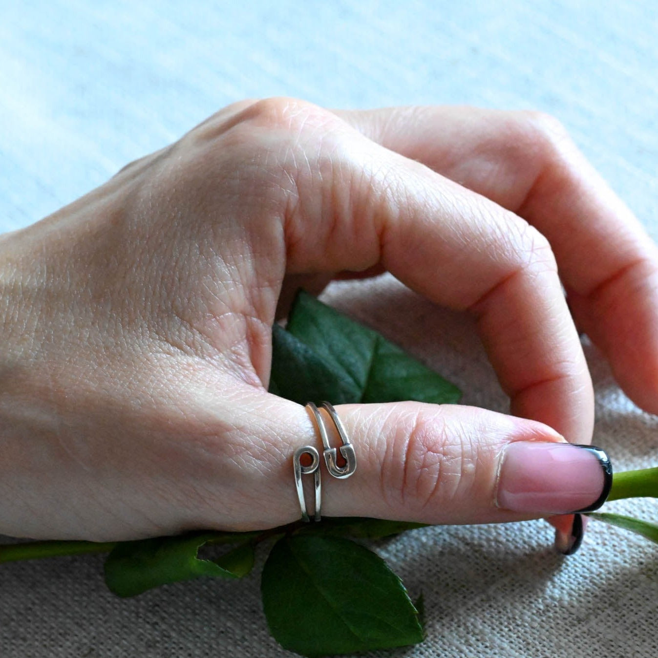 Open Ring "Retro Safety Pin"