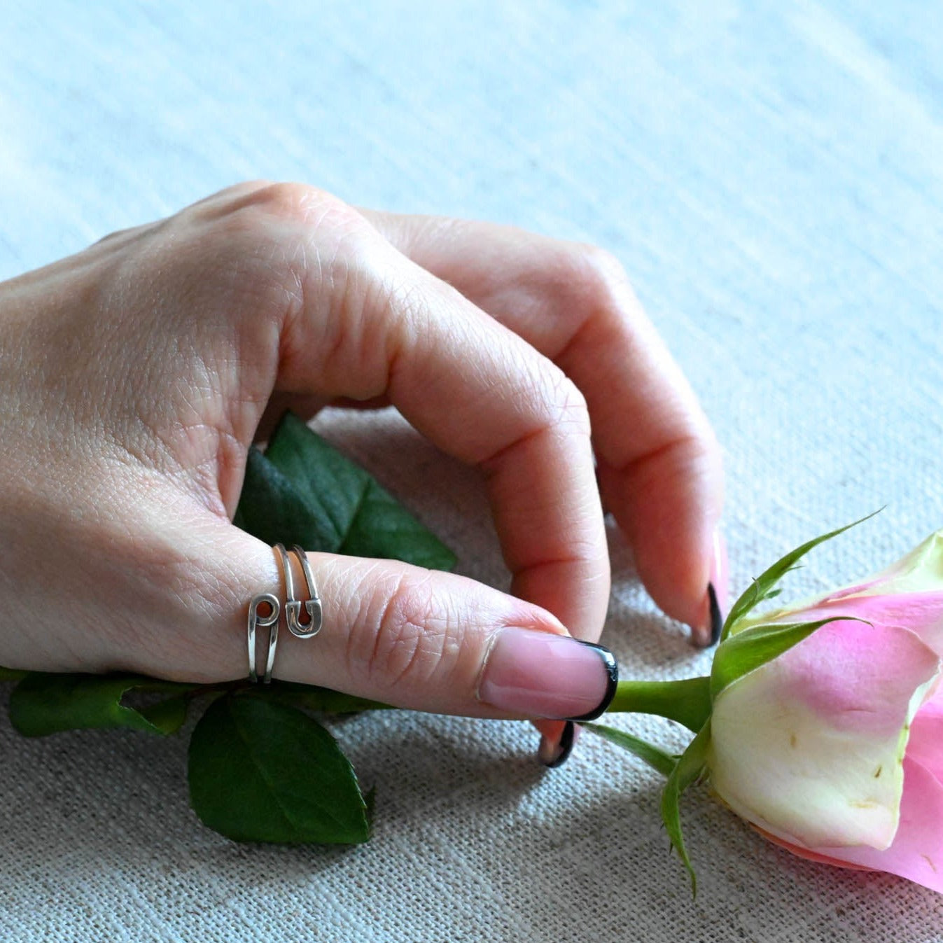 Open Ring "Retro Safety Pin"
