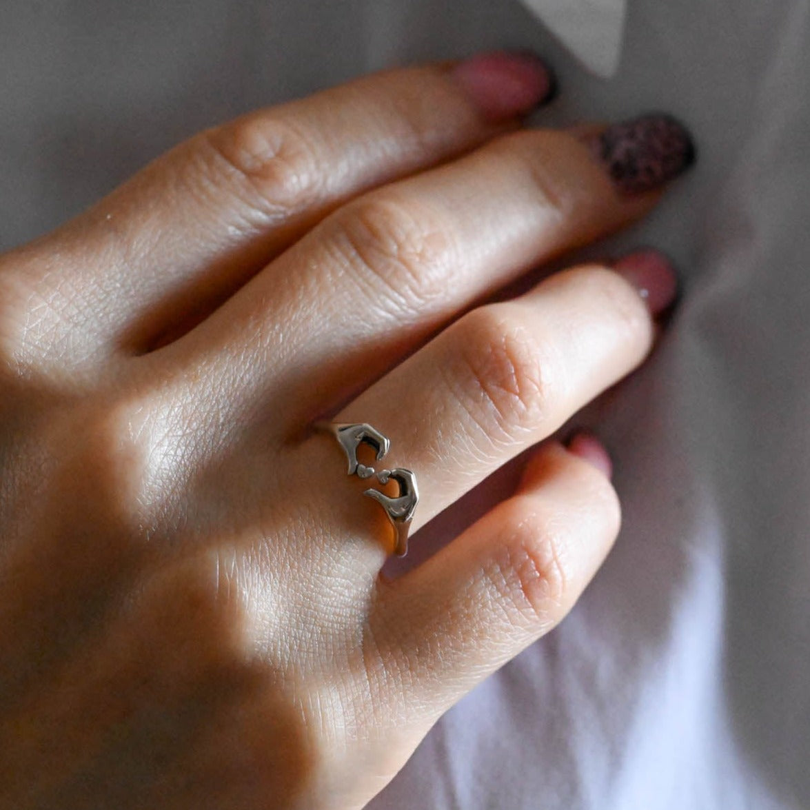 Open Ring – I Love You, 925 Silver