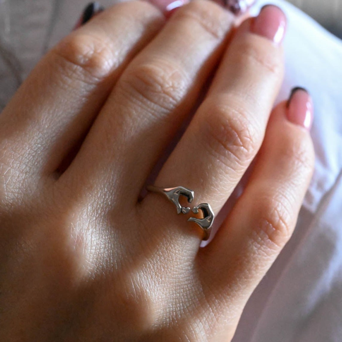 Open Ring – I Love You, 925 Silver