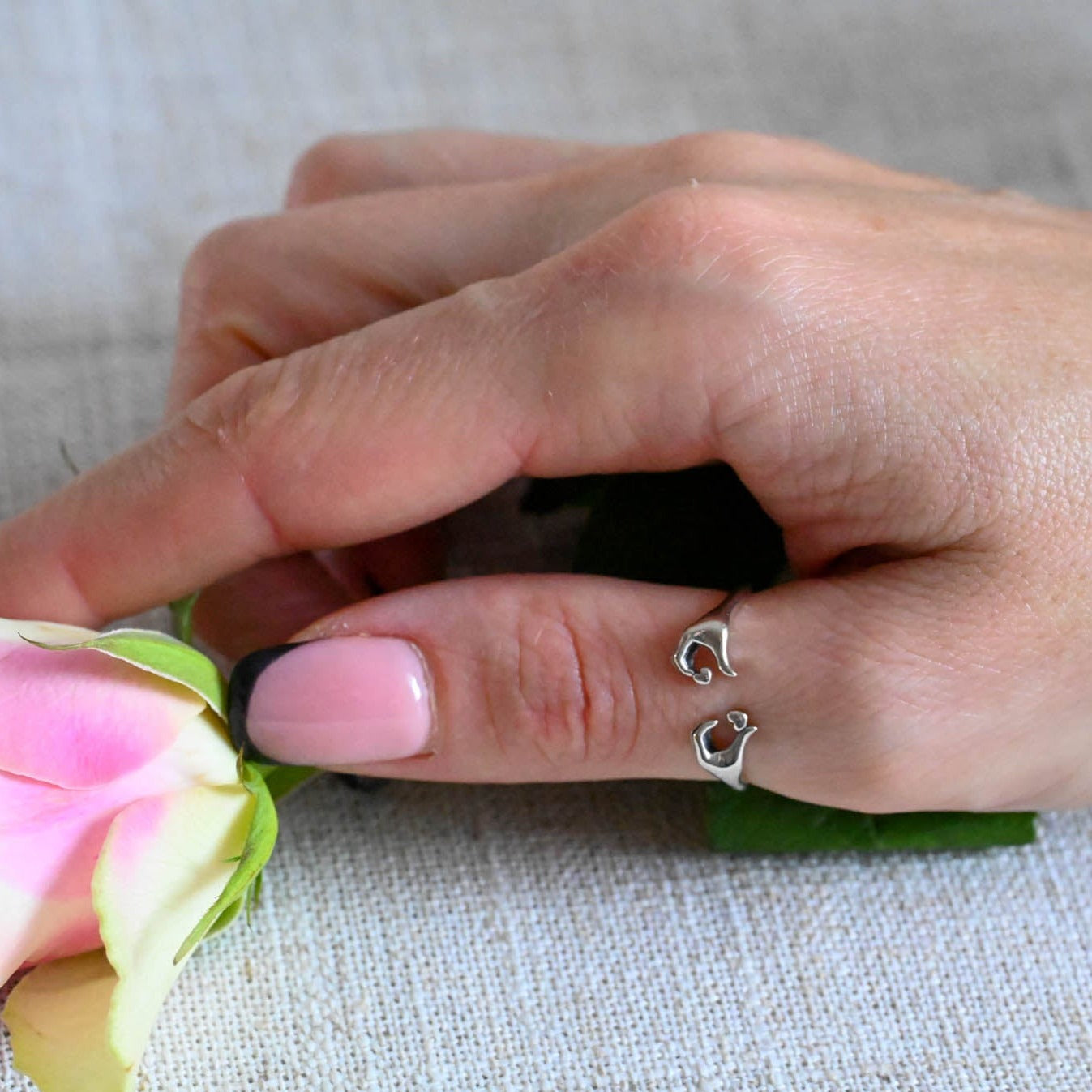 Open Ring – I Love You, 925 Silver