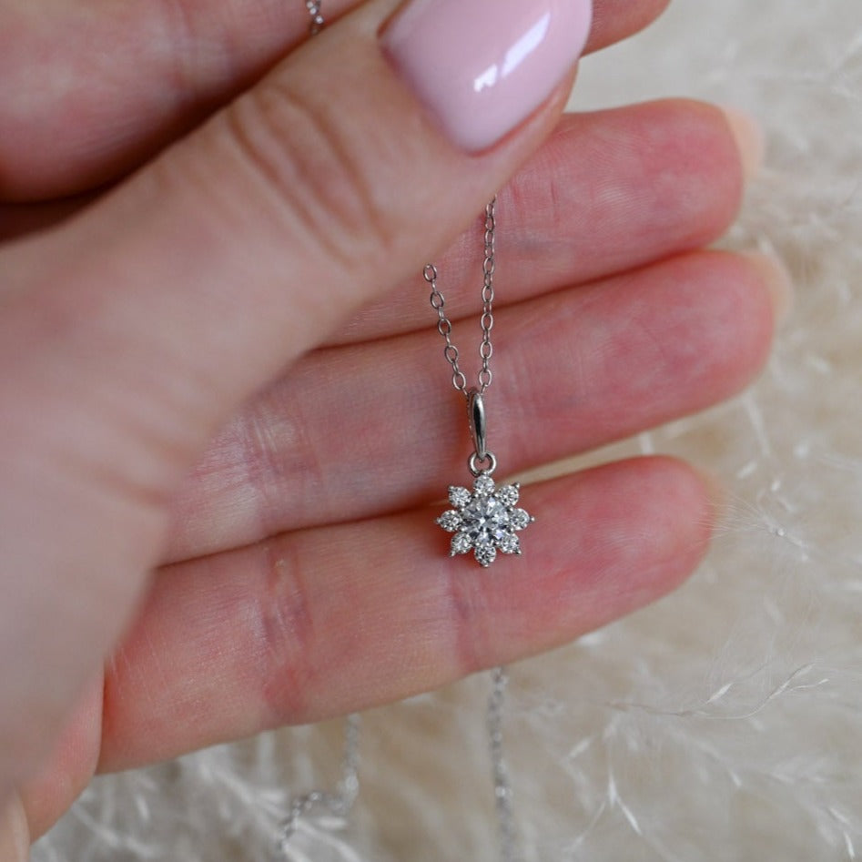 Necklace with sun pendant, 925 Sterling silver or 14K gold plated