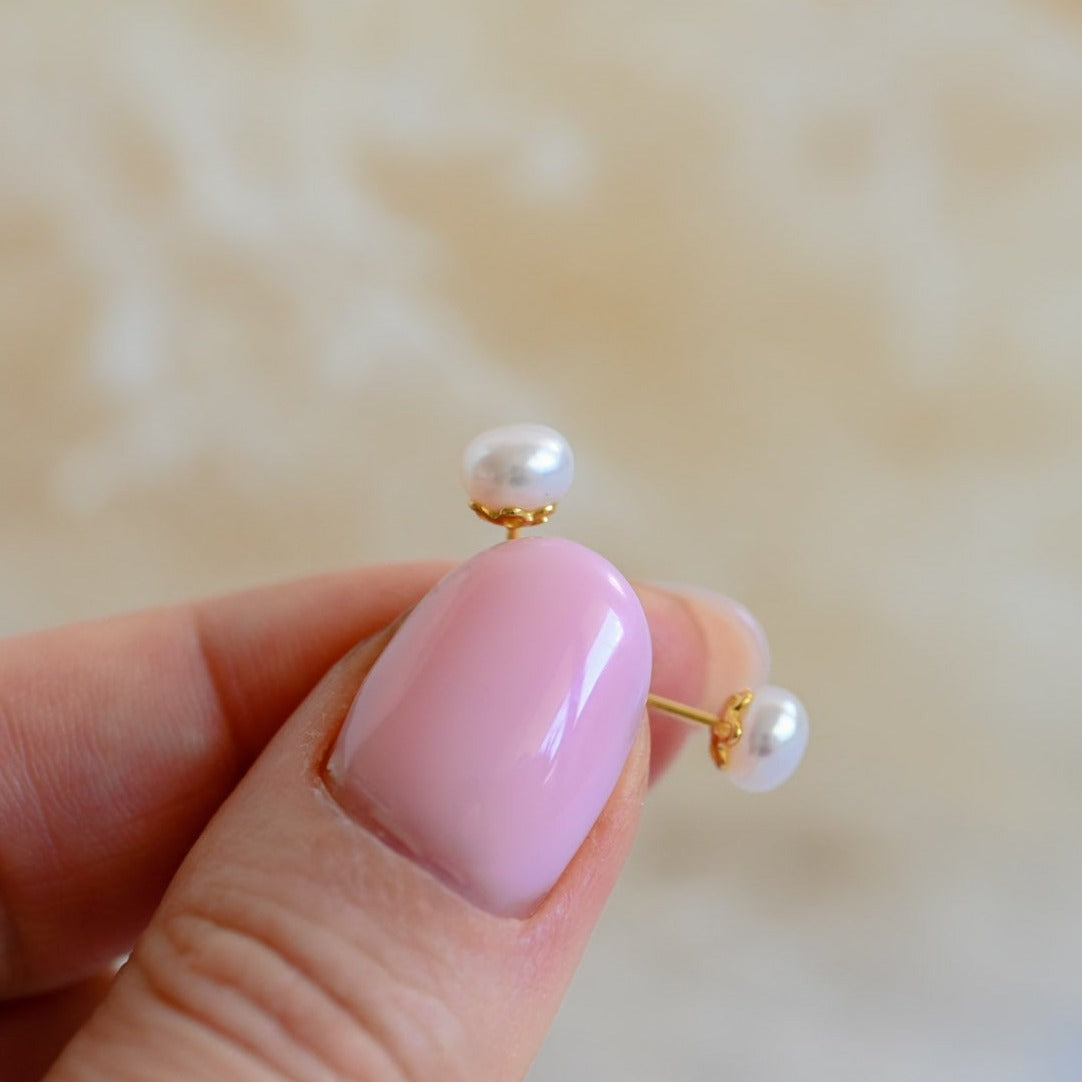 Small classic pearl stud earrings, 4mm, 5mm, 6mm