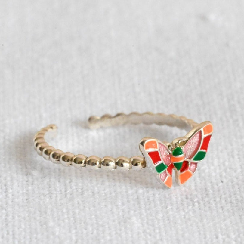 Adjustable Ring "Colorful Butterfly"