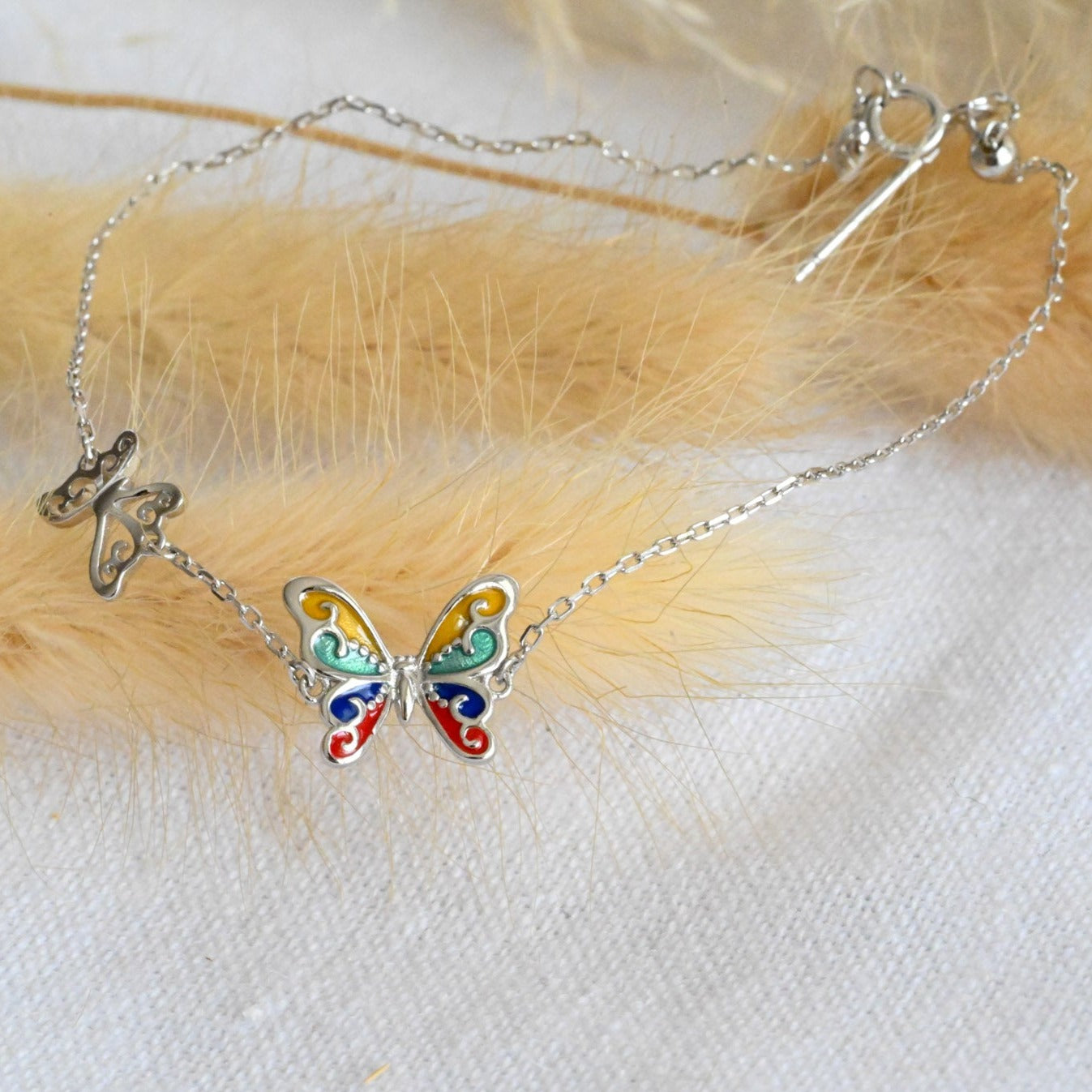 Adjustable Bracelet "Colorful Butterfly"
