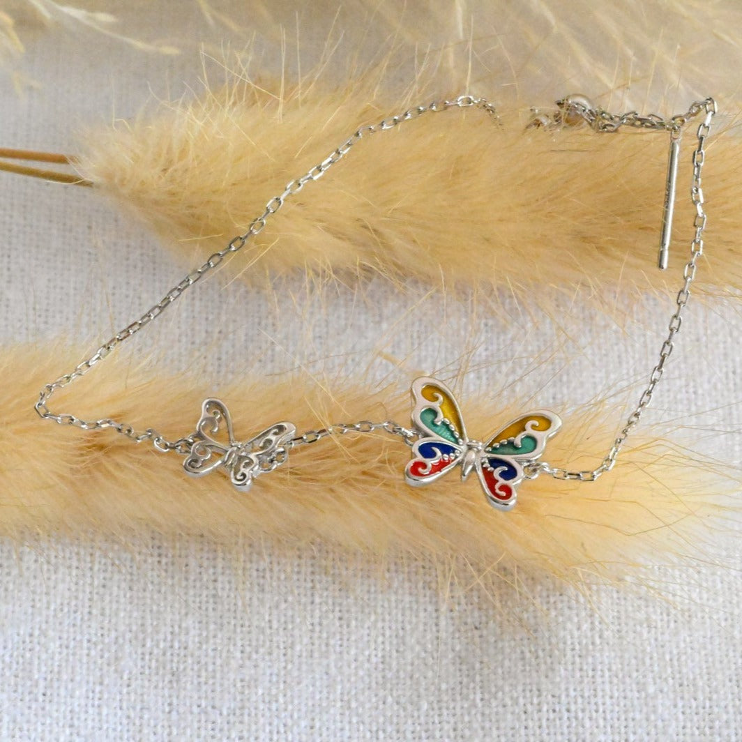 Adjustable Bracelet "Colorful Butterfly"