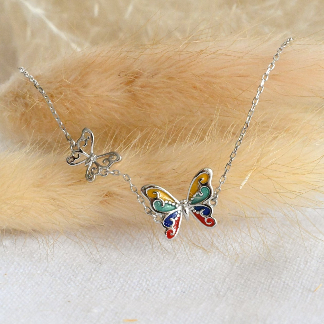 Adjustable Bracelet "Colorful Butterfly"