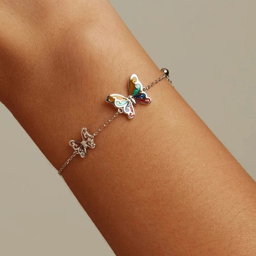 Adjustable Bracelet "Colorful Butterfly"