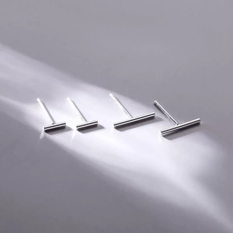 Minimalist stick stud earrings