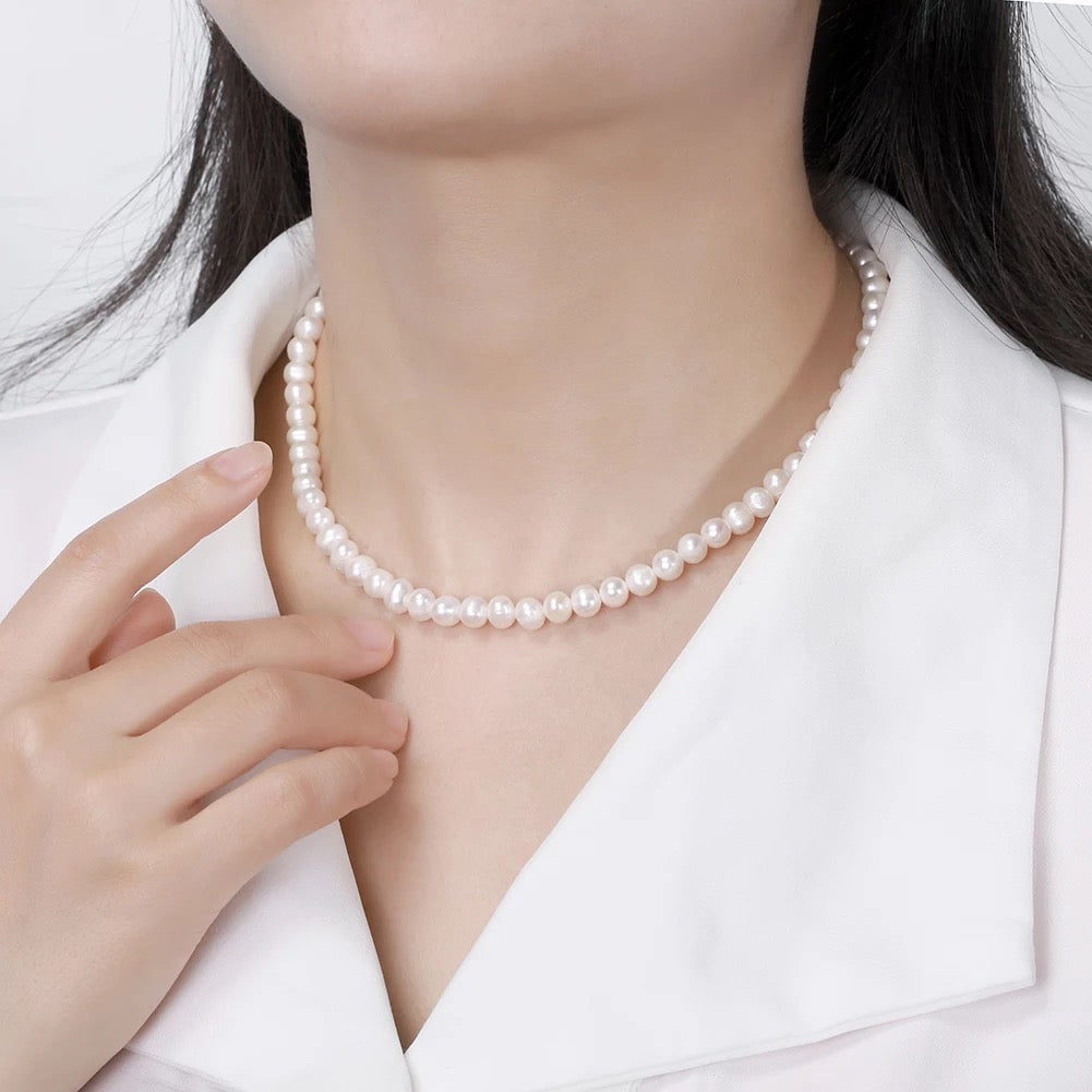 pearl necklace natural freshwater pearls