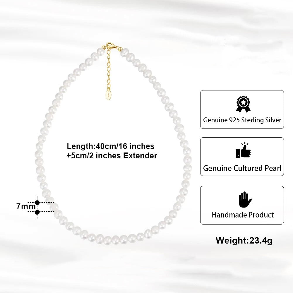pearl necklace natural freshwater pearls