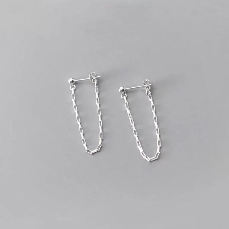 Delicate half-creoles made of chain, 925 silver