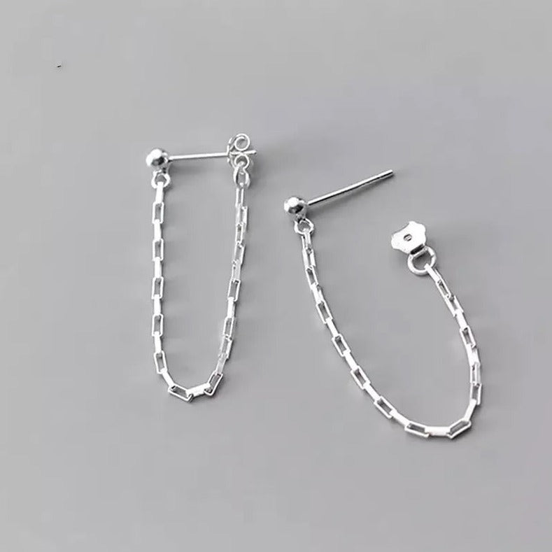Delicate half-creoles made of chain, 925 silver