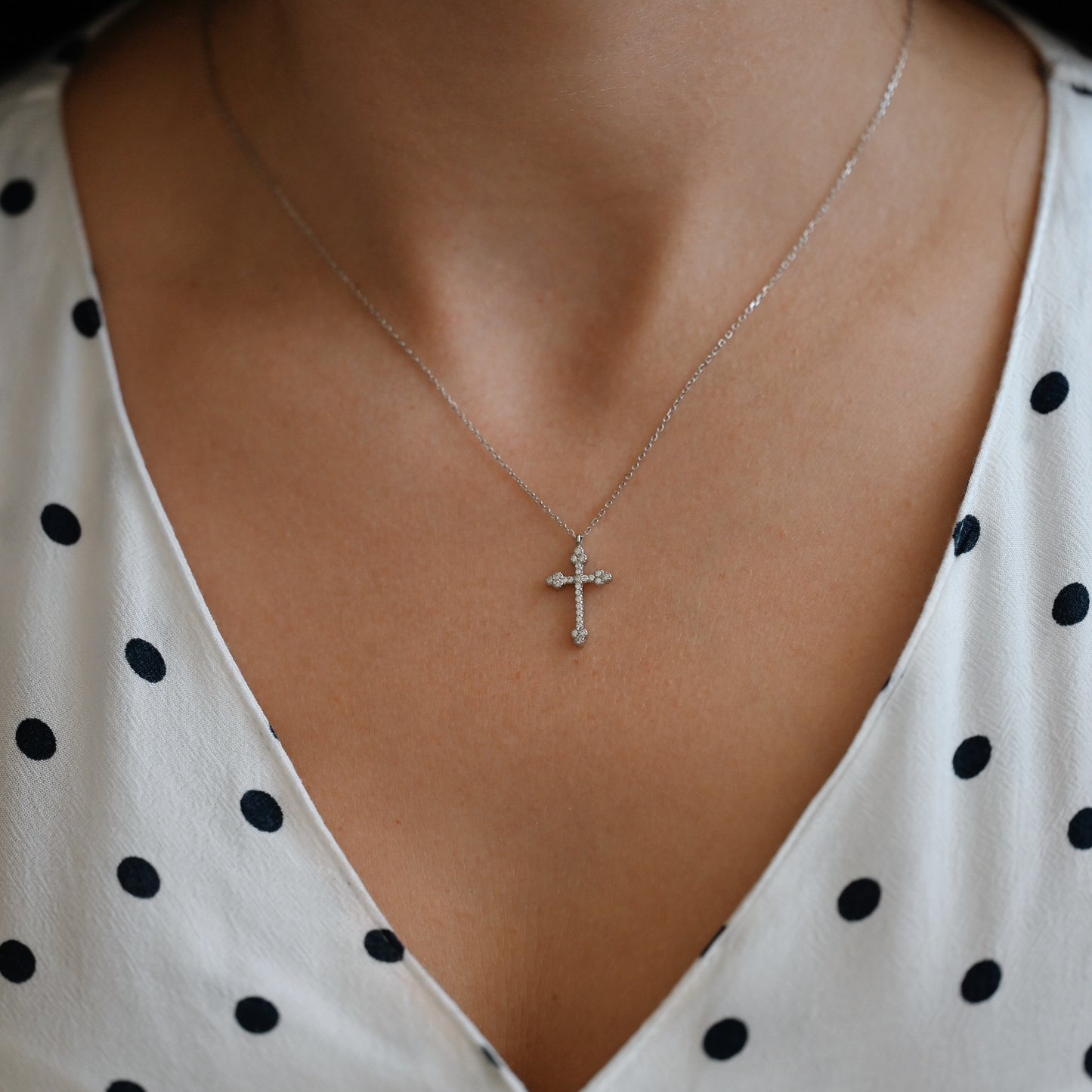 Vintage Kette mit Orthodox Kreuz Anhänger, 925er Silber 18K Gold