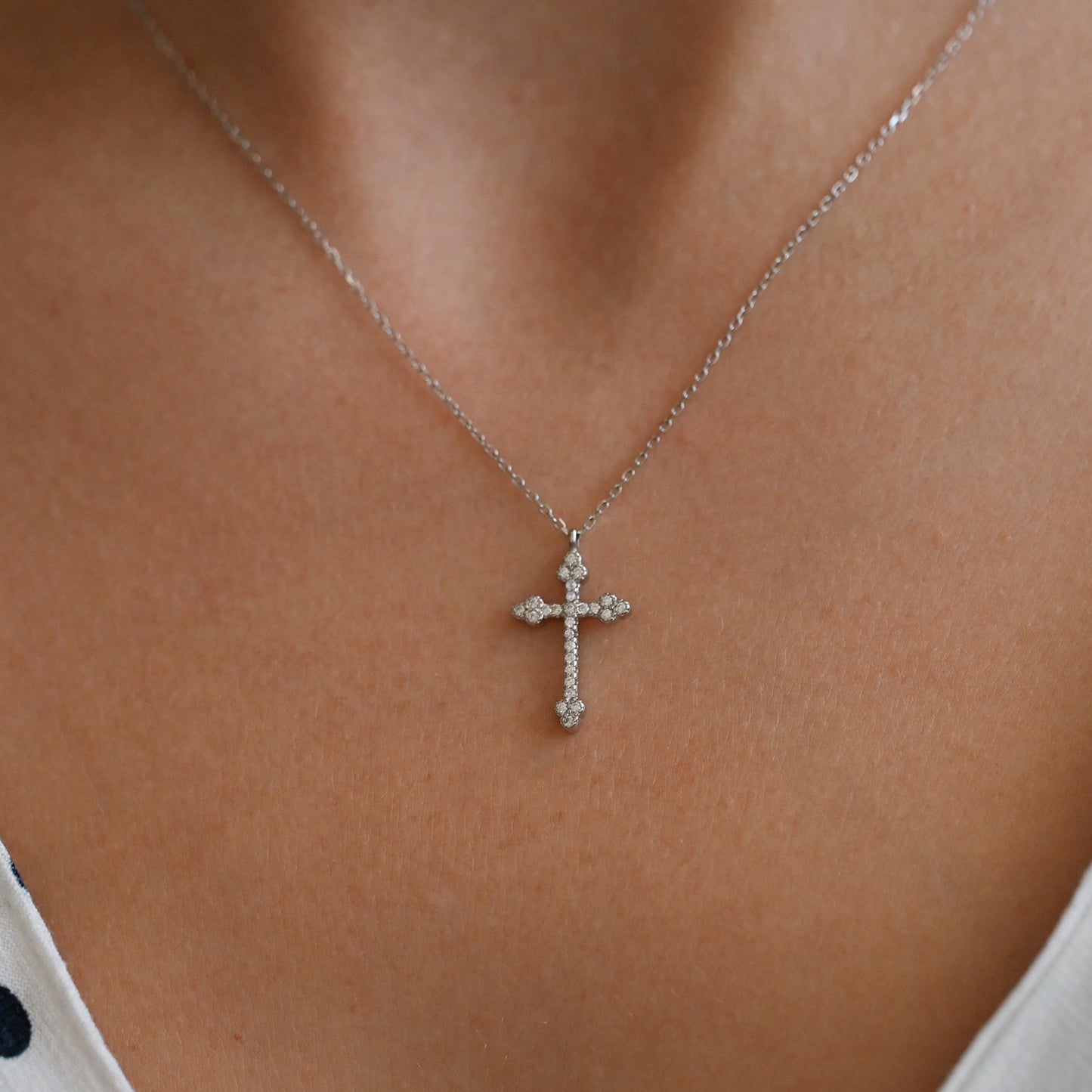 Vintage Kette mit Orthodox Kreuz Anhänger, 925er Silber 18K Gold