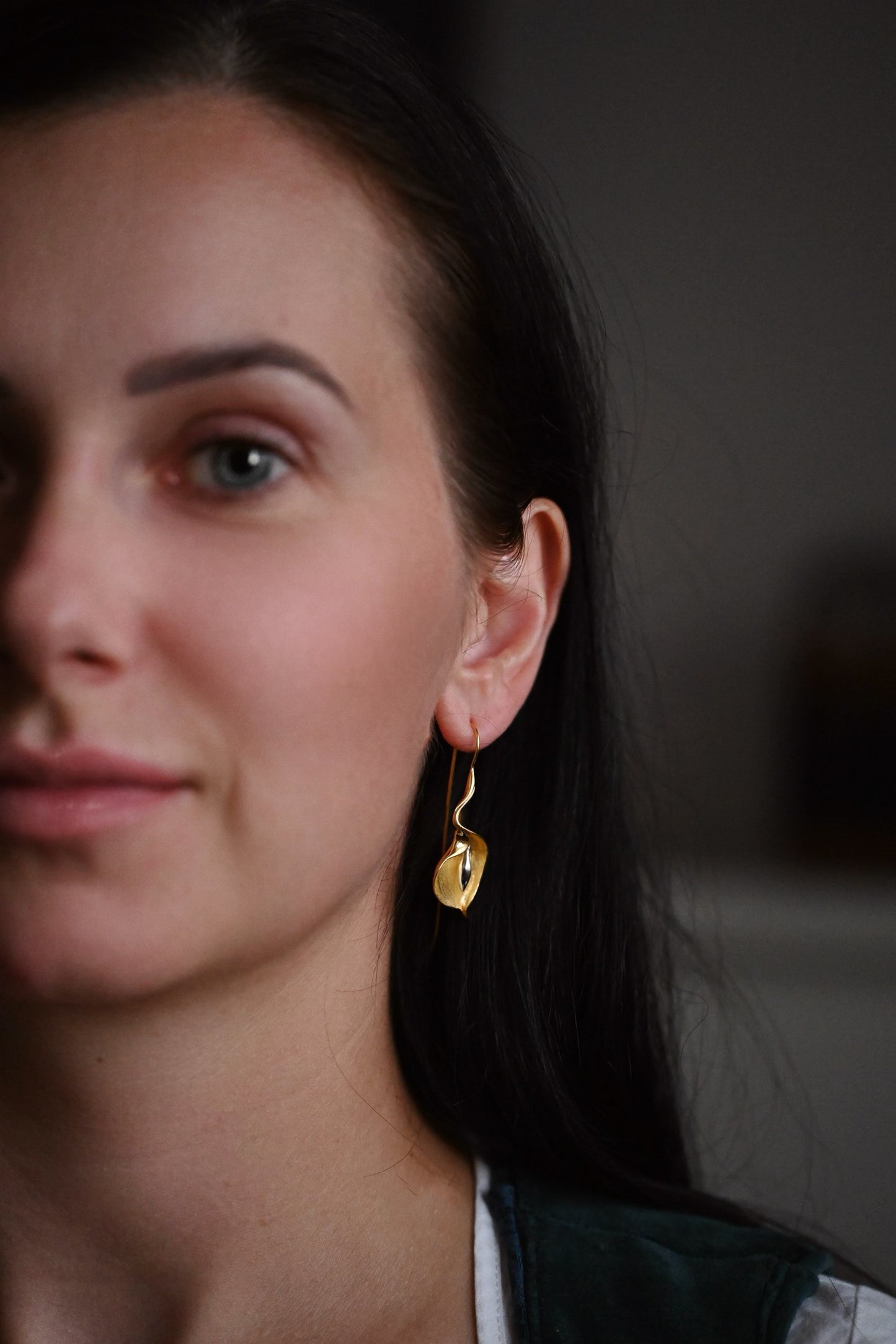 Handmade calla lily earrings