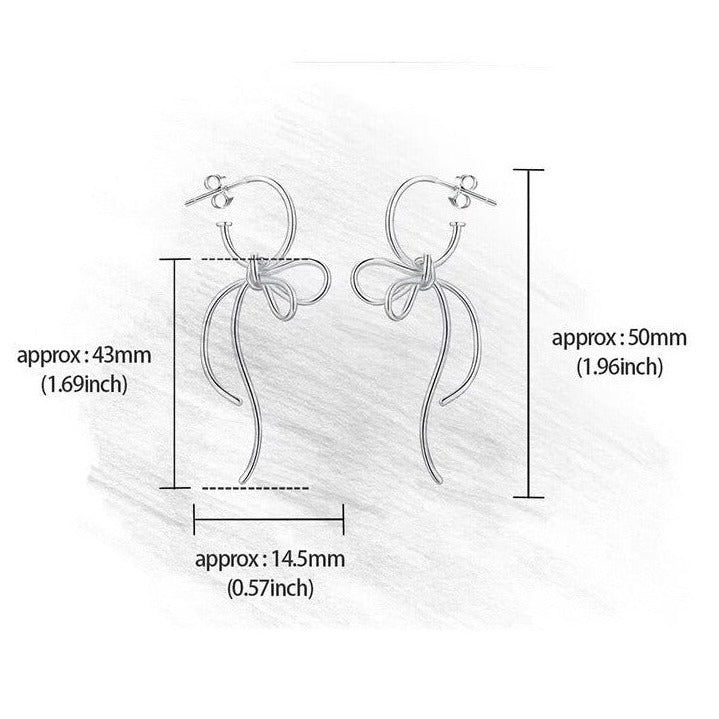 Handgefertigte Hängeohrringe Knoten, 925 Sterling Silber, 18K Gold