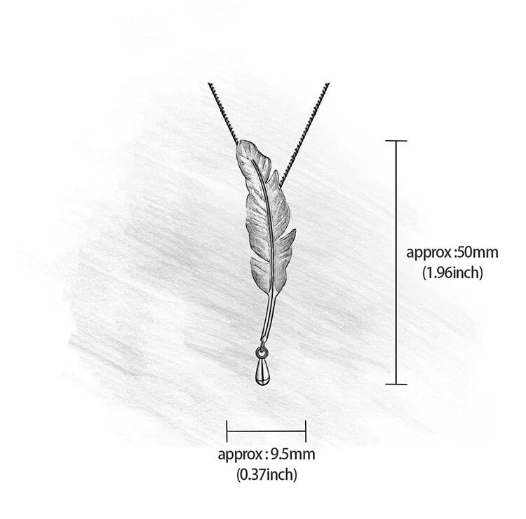 Delicate feather necklace