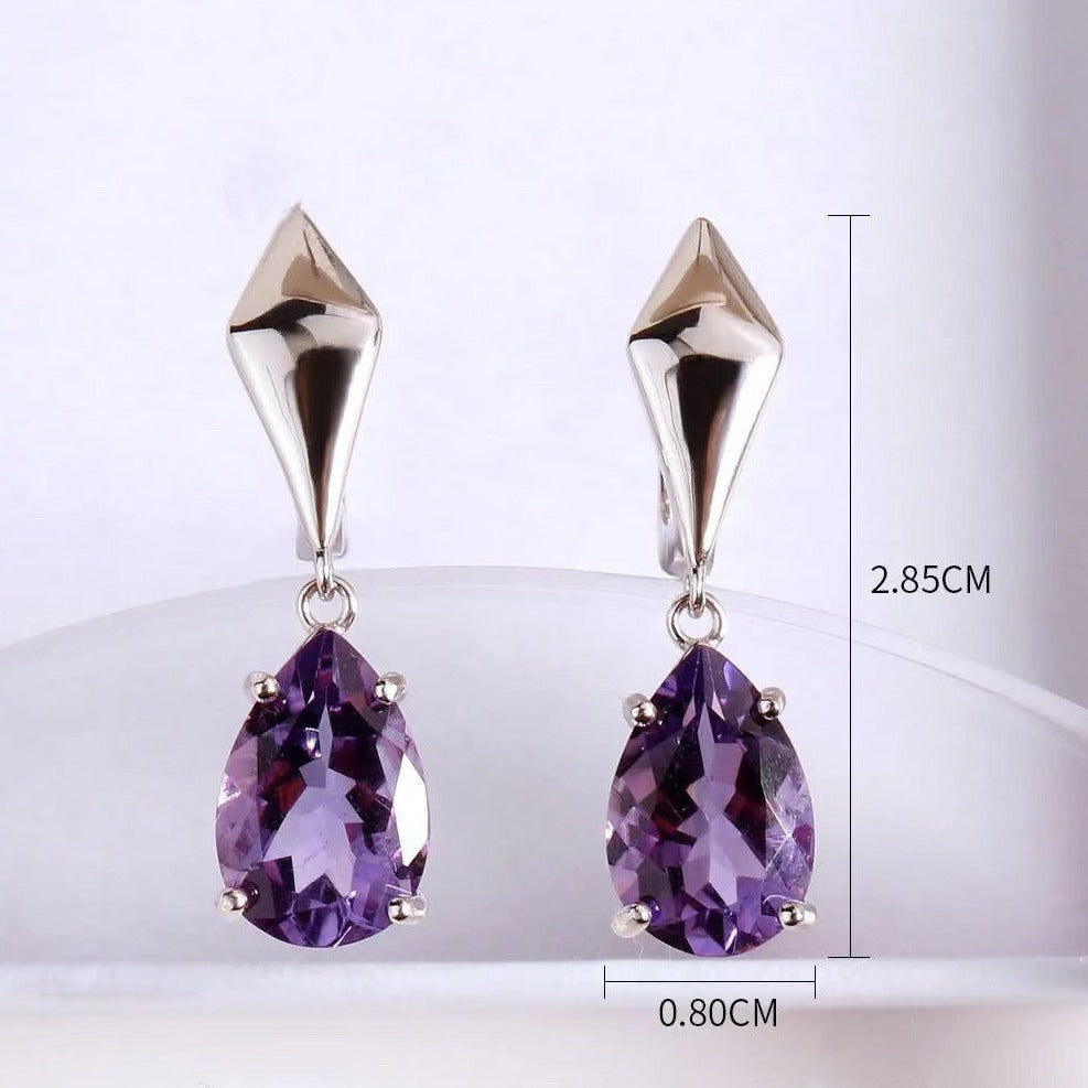 Luxus Schmuckset natürlicher lila Amethyst