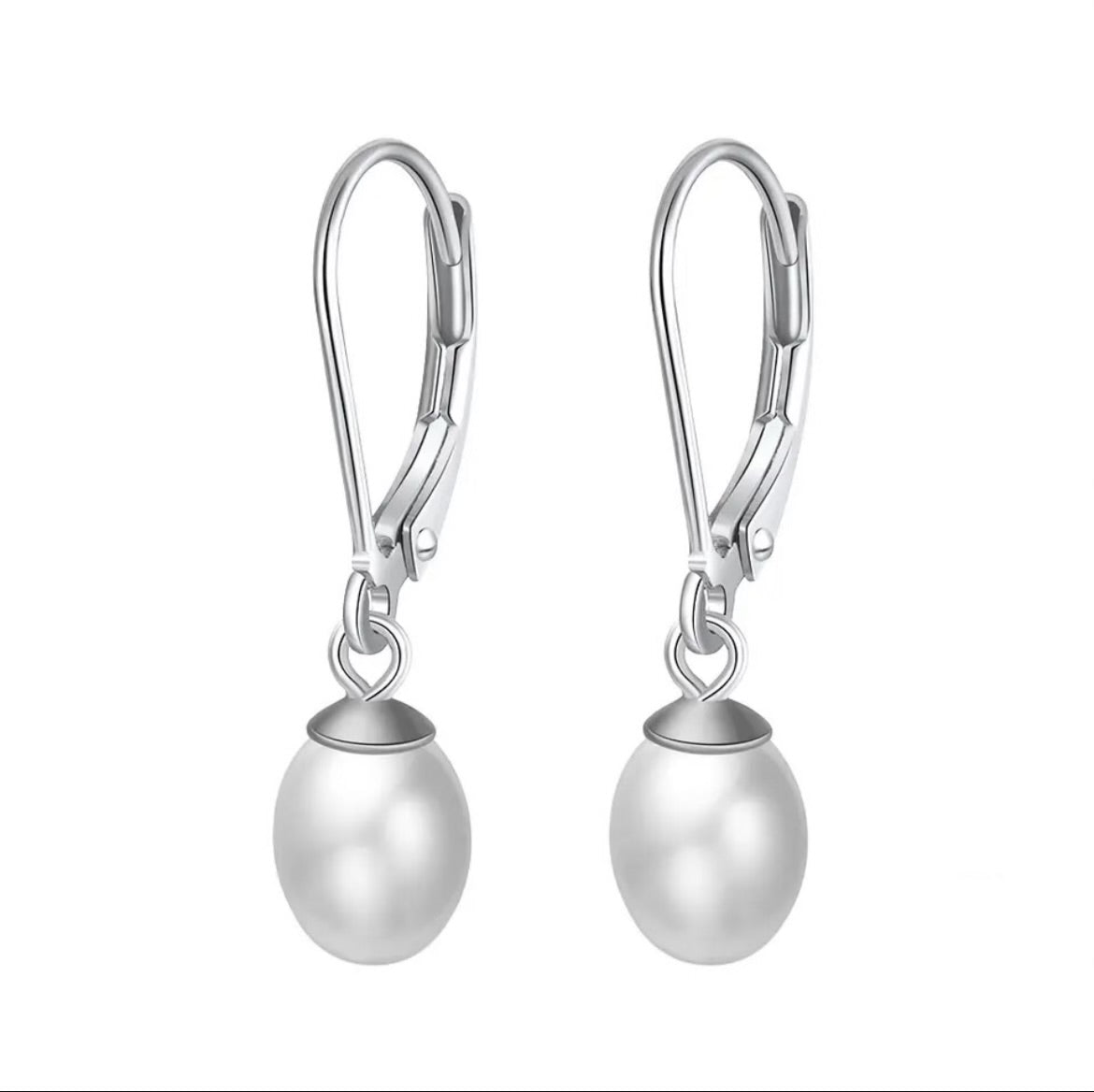 Handmade Minimalist Drop Earrings, Handpicked Natural Baroque Pearls