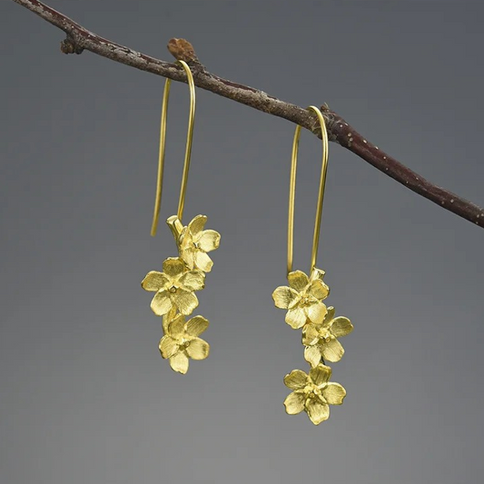 Forget-me-not hanging earrings