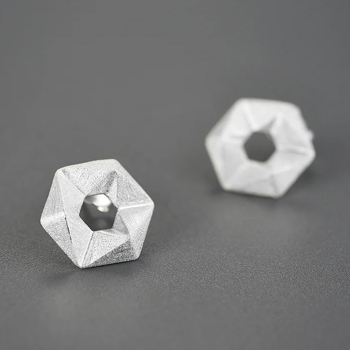 Handmade dice stud earrings