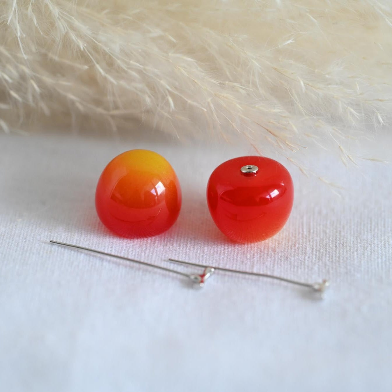 Hanging earrings “Juicy cherries”