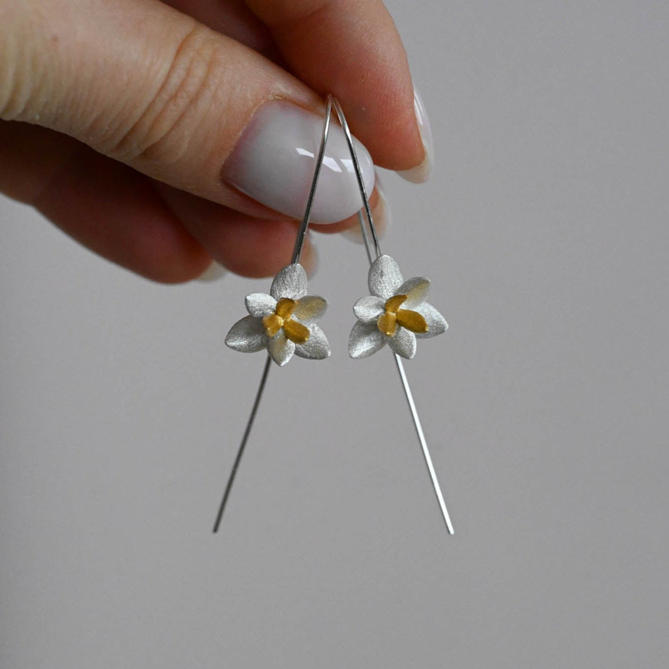 Handmade orchid earrings