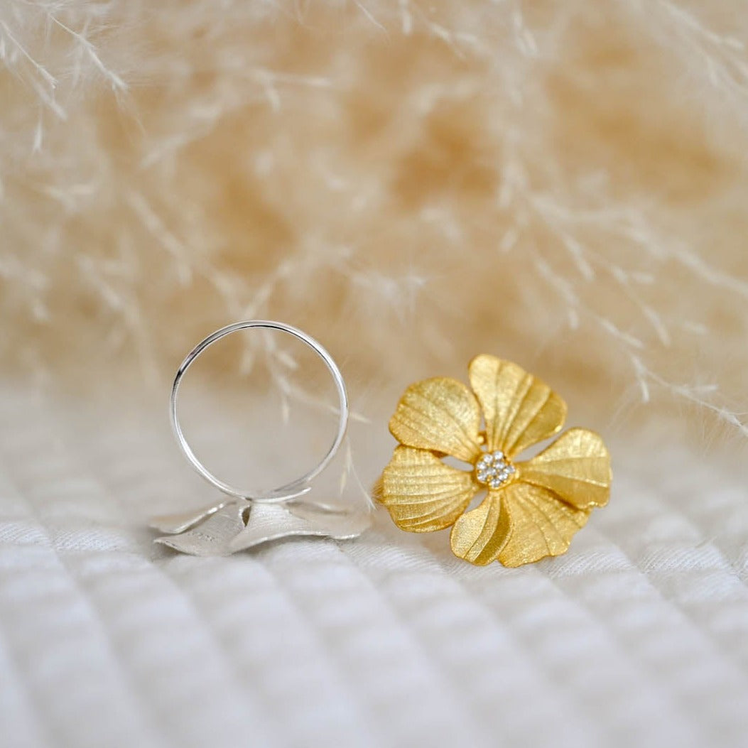 Handmade ring "Elegant Peony"