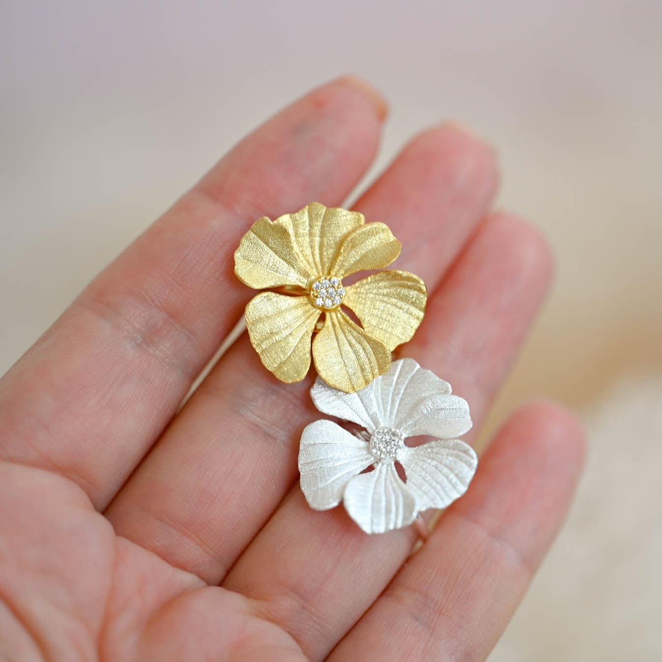 Handmade ring "Elegant Peony"