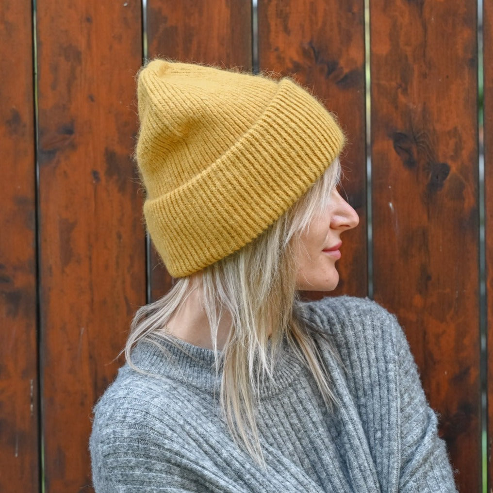 Warme, weiche und flauschige Angora Beanie