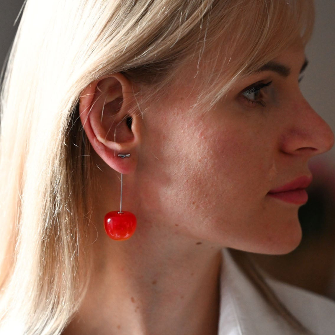 Hanging earrings “Juicy cherries”