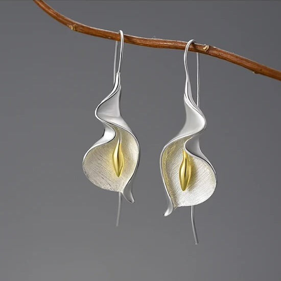 Handmade calla lily earrings