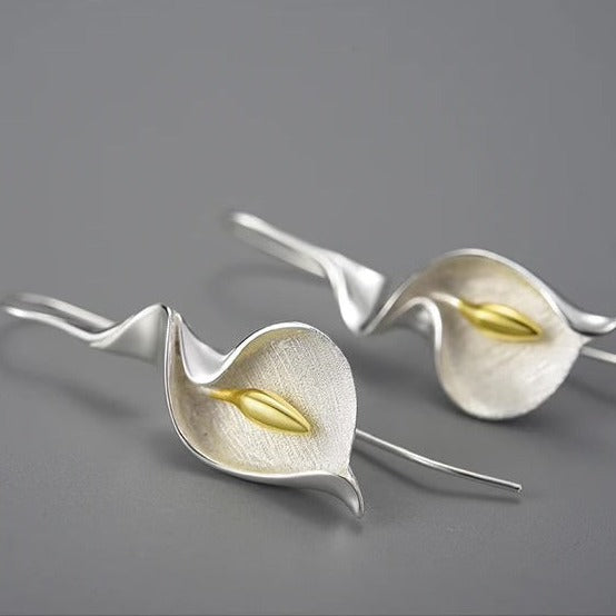 Handmade calla lily earrings