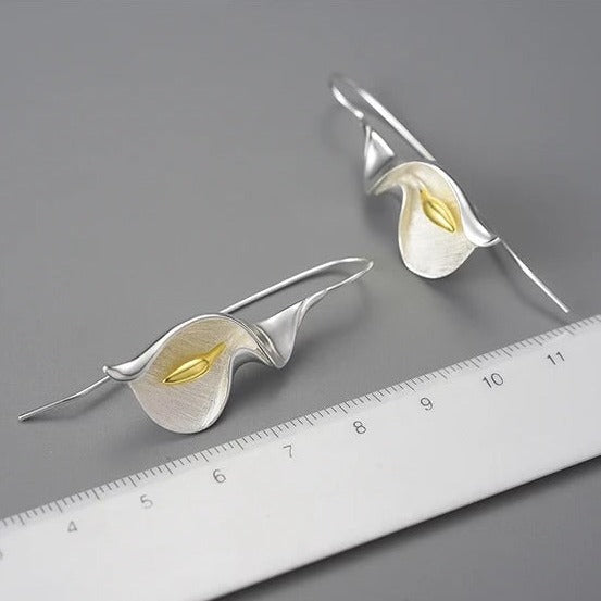 Handmade calla lily earrings