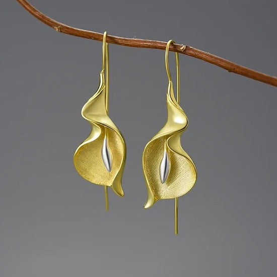 Handmade calla lily earrings