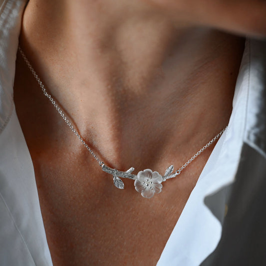 Handmade necklace necklace "Flower in the rain"