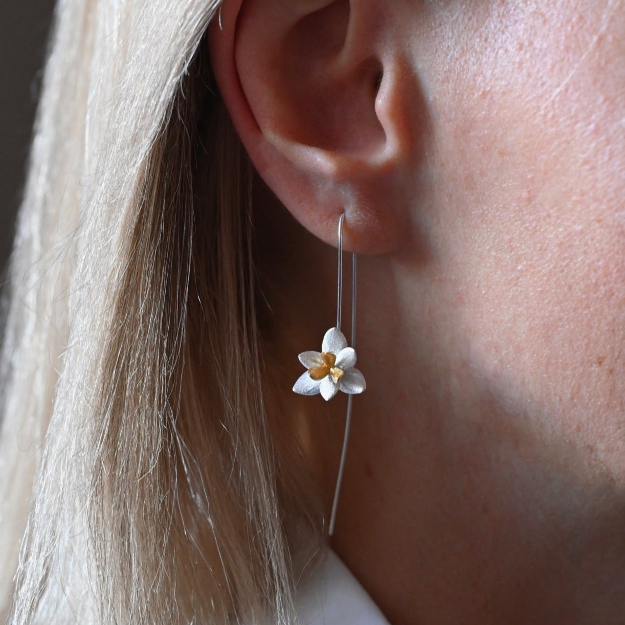 Handmade orchid earrings