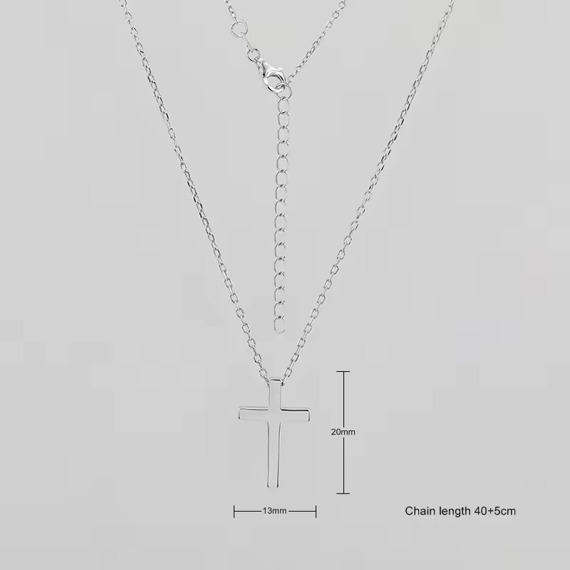 Minimalist Christian necklace with classic small cross