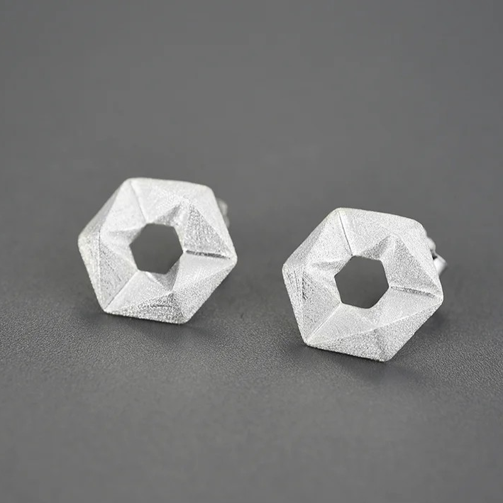 Handmade dice stud earrings