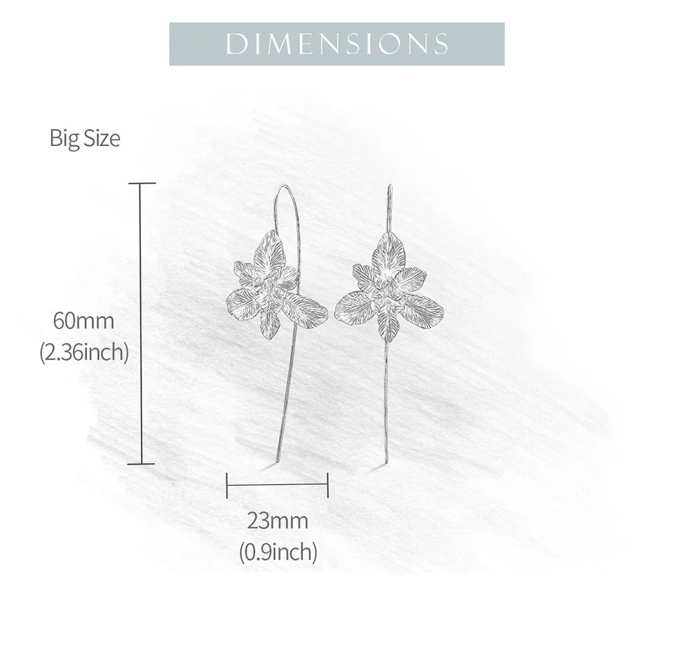 Handmade Iris Flower Earrings, 925 Silver, 18K Gold